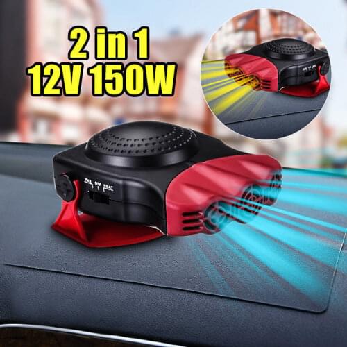 New 12V 200W Car Vehicle Cooling Fan Hot Warm Heater Windscreen Demister Defroster 2 In 1 Portable Auto Car Van Heater