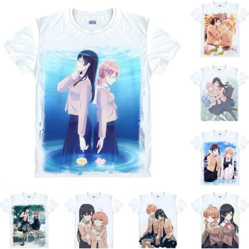 Yuu Koito Touko Nanami T Shirt Bloom Into You Yagate Kimi ni Naru Men Casual TShirt Premium T-Shirt Printed Short Sleeve Shirts