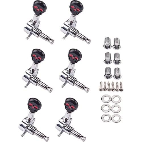 6 Pieces Guitar Lock Tuners 6R Guitar String Tuning Pegs Machine Head Tuners for Electric or Acoustic Guitar