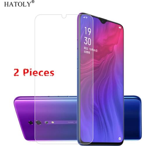 2PCS OPPO Reno Z Glass OPPO Reno Z Tempered Glass Film HD Protective Full Glue Hard Phone Screen Protector Glass for OPPO Reno Z