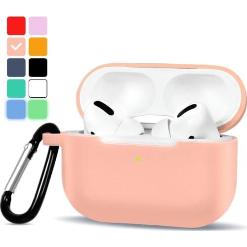 Protective Airpods Case With Keychain Airpods Cover Silicone Compatible Airpods pro Case with Front LED Visible
