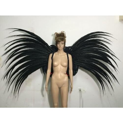 Carnival opening stage exaggerated headdress backpack dance shows Victoria carnival feather costume for women show