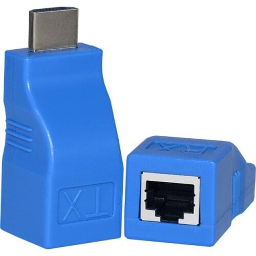 1 Pair Mini RJ45 Ports 4K HDMI-compatible Extender to 30m Extension Over CAT 5e / 6 UTP LAN Ethernet Cable Converter for HDTV