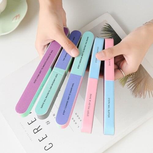 1Pcs Six-sided Polishing Nail File Tool Creative Printing Nail File Sanding Professional Lasting Durable Nail Tools Unisex New