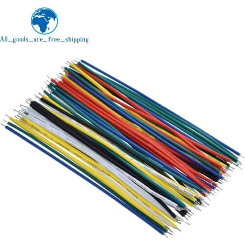 10PCS Tin-Plated Breadboard PCB Solder Cable 24AWG 10CM Fly Jumper Wire Cable Tin Conductor Wires 1007-24AWG Connector Wire