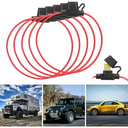 20Pcs Waterproof In Line Standard Blade Fuse Holder Dustproof High Temperature Resistant Premium Splash Proof Fuses 12V 30A Car