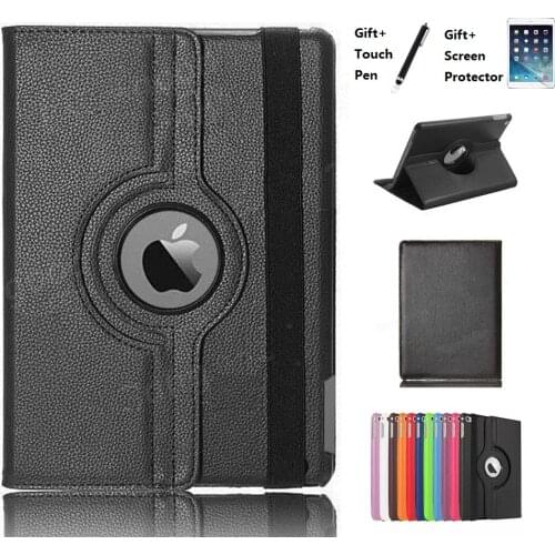 360 Degree PU Leather Auto Sleep Wake Full Body Case with Stand for New iPad 2017 2018 9.7 inch iPad Air 1 2 Case Cover