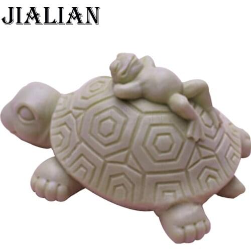 3D tortoise frog Candle Moulds handmade soap mold cake decorating tools DIY baking fondant silicone mold T0221