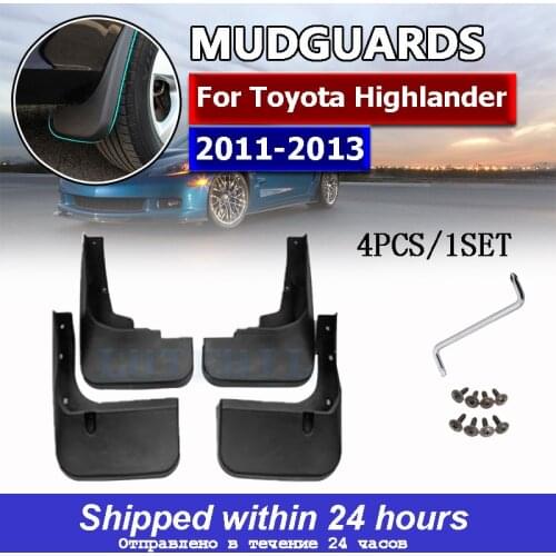 4Pcs Mud Flaps Splash Guards For Toyota Highlander 2011-2013 Front and Rear Mudguards car accessories auto styline
