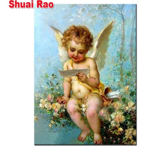 God of love, 5d diamond painting angel, complete cartoon boy pattern, circle, square,diamond, embroidery, mosaic,New gift
