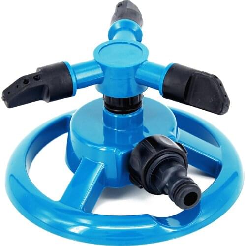 360 Degree Automatic Garden Sprinklers Lawn Circle Rotary 3 Nozzle Rotating Water Sprinkler Garden Pipe Hose Irrigation