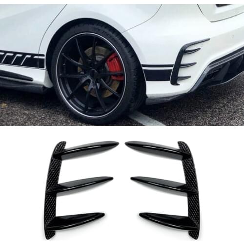 Car Black Rear Bumper Spoiler Flank Tail Wind Knife for Mercedes Benz a Class W176 A200 A260