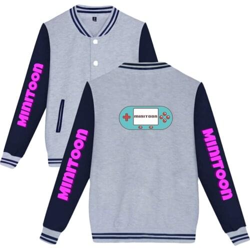 Harajuku Minitoon 2D Baseball Jacket Capless Sweatshirt Women/Men Hoodie funny Hoodies Boys