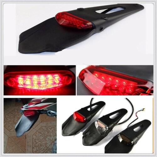Fender Mudguard Brake Stop Rear Tail Light lamp for Kawasaki KX65 KX80 85 KX125 KX250 KX250F KX450F KLX450R KLX125