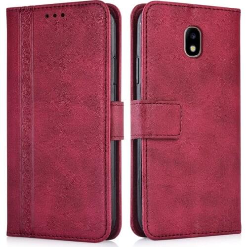 Luxury Flip Wallet Leather Case for Samsung Galaxy J3 2017 J330 J330F SM-J330F 5'' Magnetic Book Protect phone back Cover