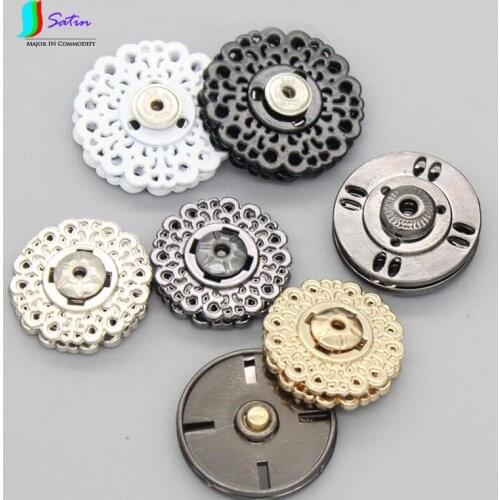Black/white/golden/gun Black Metal Snap Button,Jacket Clasp Sewing Press Button,Fastener Knob Stealth Buckle 18mm 21mm S0523H