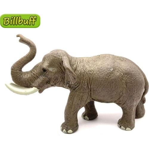 Hot 17cm DIY Simulation Wild Animals Jungle Elephant Figures Lifelike Action Model Collection Educational toys for children Gift