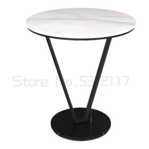 Rock board light luxury side table next to living room sofa small round table North Ouyang platform marble corner table