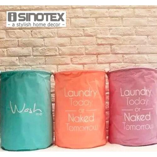 2016 New Natural Cotton Linen Fabric Laundry Basket 4 colors Sundries Storage Basket Dirty Clothes Baskets