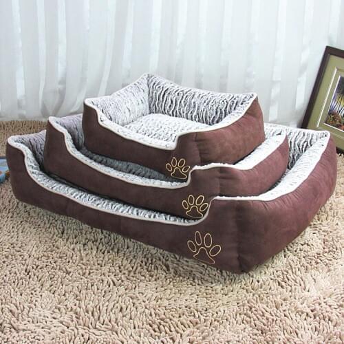 Pet Dog Bed Mat Kennel Soft Pet Dog Puppy Warm Bed House Plush Cozy Nest Dog House Pad Warm Pet House For Cat Puppy