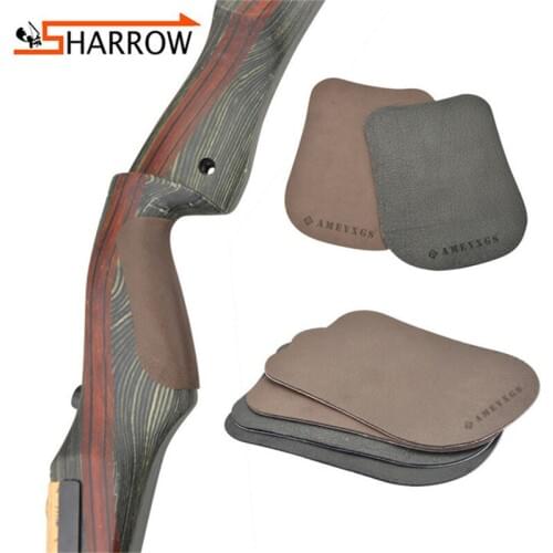 1pc Shooting Accessories Recurve Bow Riser Leather Grip Mat Bow Handle Non-slip Mat Traditional Bow Hunting Protective Gear