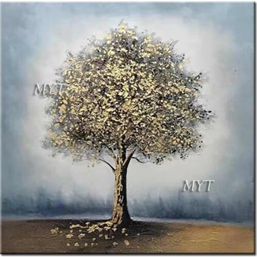 A Lush tree Stands Alone 100% Hand Painted Oil Painting On Canvas Handpainted Pictures Modern Wall Art Artwork Unframed