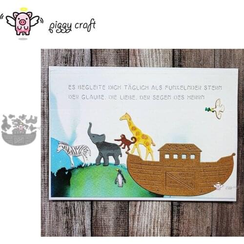 Piggy Craft metal cutting dies cut die mold Arche animals Scrapbook paper craft knife mould blade punch stencils dies