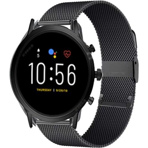 Milanese Business Wrist Strap for Fossil Gen 5 Julianna Heat Resistant Waterproof Watch Band for Fossil Mens Gen 5 Carlyle Belt