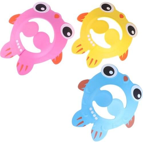 Cute Baby visor for swimming Bathing Shower Cap Cartoon Wash Hair Shield Visor Caps for Baby Adjustable baby bath accessories