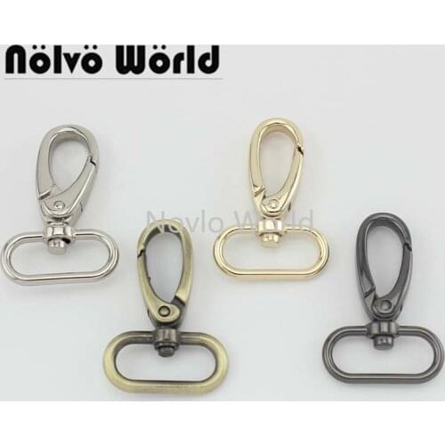 Nolvo World 5-20-100pcs 5 colors 47*25mm metal strap buckle for bags,2.5cm women bag knit purse swivel hook hangers