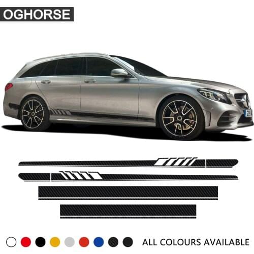 For Mercedes Benz C Class 5-Door Estate S205 2015-Present Car Styling Side Skirt Hood Roof Rear Stripes StickersAccessories