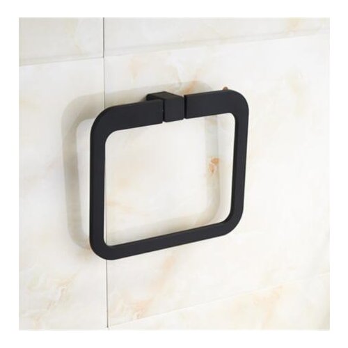 Vidric USA style square hanging Bathroom accessories Decoration black towel ring
