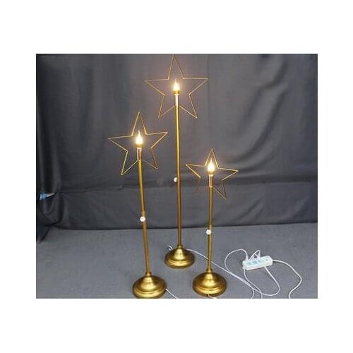 New wedding props iron star street light wedding T stage decoration scene layout diamond geometric Street Guide