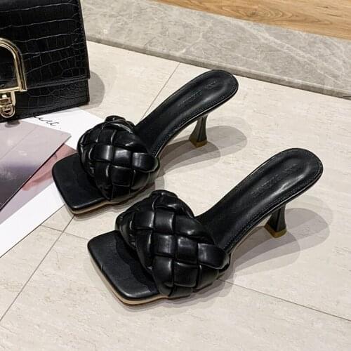 2021 New Women Brand Summer Slides High Quality Weave Open Toe Flat Casual Slipper Leisure Sandal Female Beach Flip Flops