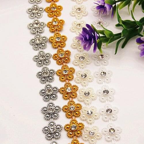 Fine Plastic Shiny Imitation Diamond Lace Ribbon DIY Bracelet Necklace Hat Handbag Head Flower Applique Decoration Accessories