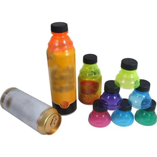 Creative 6Pcs Soda Saver Pop Beer Beverage Can Cap Flip Bottle Top Lid Protector Snap On cup cover water dispenser insulated @P