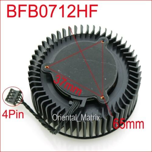 BFB0712HF 65mm 37*37*37mm 12V 1.8A Fan For NVIDIA GTX Titan GTX980 980Ti Graphics Card Cooling Fan 4Pin 4Wire
