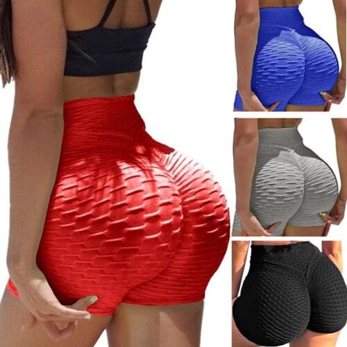 Womens High Waisted Shorts Sports Gym Ruched Butt Lifting Workout Running Hot Pants Leggings Tummy Control