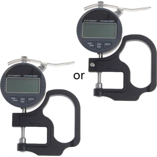 0-12.7mm Electronic Micrometer Digital Thickness Meter Gauge 0.01mm Depth Tester