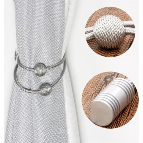 1Pc High-end Magnetic Curtain Cilp Tieback Room Accessories Creative Hanging Ball Curtain Holder Buckle Rope Home Decorative