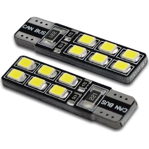 10Pcs Car Lights 6000K White Eyebrow For Mercedes-Benz W204 C300 C350 T10-12SMD-2835 LED Bulb Eyebrow Eyelid Lamp