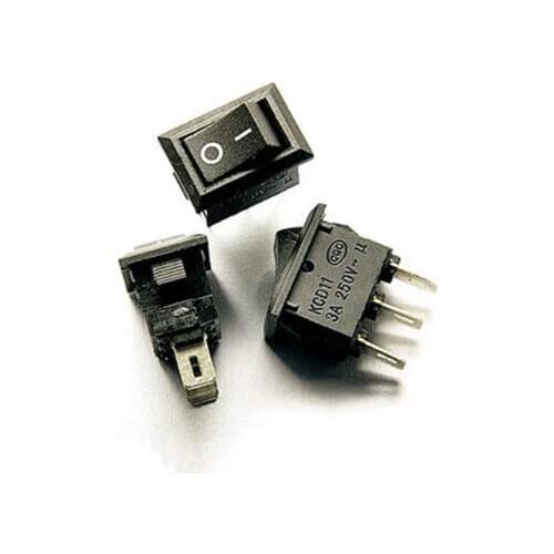 10pcs/lot 10*15mm SPST 3PIN ON/OFF Boat Rocker Switch 3A/250V Car Dash Dashboard Truck RV ATV Home