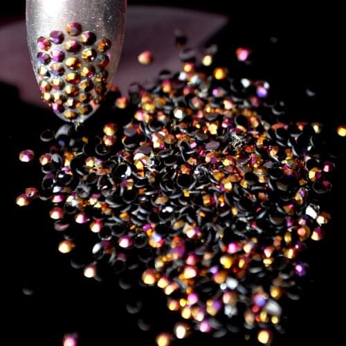 2mm SS6 1000pcs 3D Nails Art Tips Resin Rhinestone Flatback DIY Nail Deco Beads Jelly AB Gold Rose not hotfix use glue J15 - 2mm