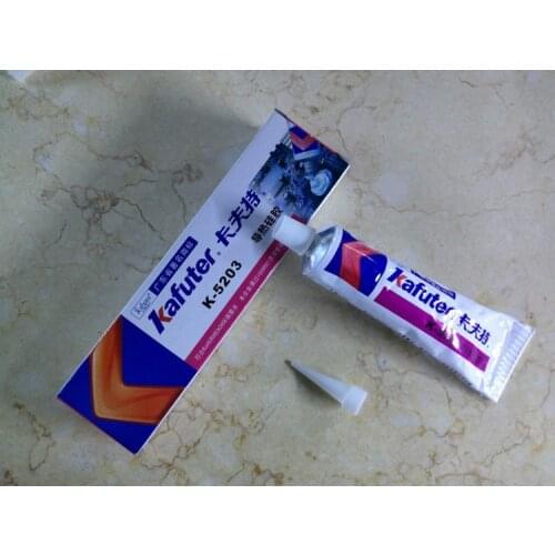 6PCS Genuine Kraft K-5203 white silicone thermal conductivity of 1.2 80g