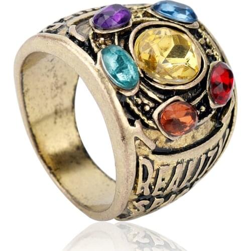 Movie Accessories Power Cosplay Vintage Alloy Cool Ring Men Women Jewelry Finger Rings Gift Party 8-12 Size
