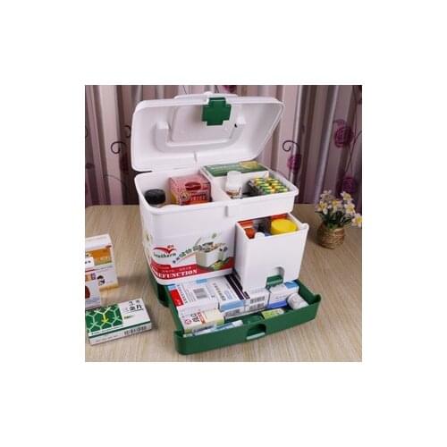 Free shipping Home first aid kit health care drug box Emergency Kit household medicine box child small pyxides Pill Cases