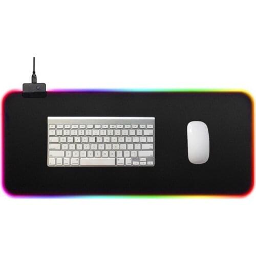 RGB Large Gaming Mouse Pad Non-slip Mousepad Rubber Desk Mat Computer Pad Keyboard Pad Laptop Notebook Pad With Backlight