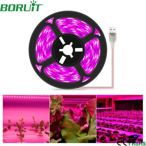 BORUiT Phytolamp for Plant Waterproof USB 5V 2385 LED Grow Light Strips Full Spectrum Flower Seed Greenhouse Hydroponic Growing