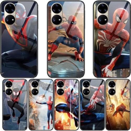 Spider Man New Design Tempered Glass Phone Case Casev For Huawei P40 Pro lite 5G P30 P Smart Z 2019 P10 Lite P20 P50