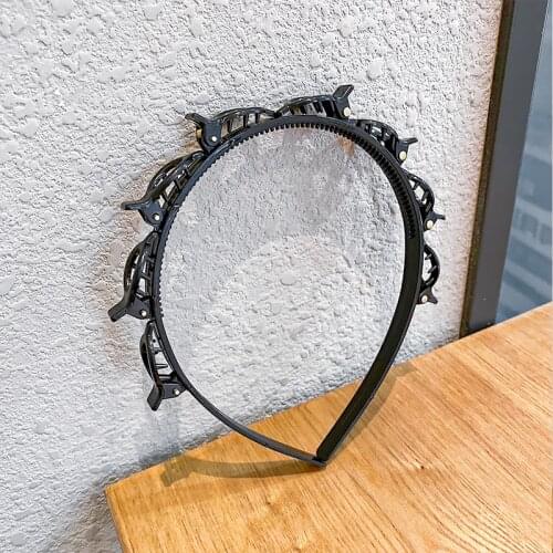 Black Braider Bangs Hairpin Hairband Men Women Hair Clip Unisex Hairdo Multi-storey Weave Headband Styling Tool Hair Accessories